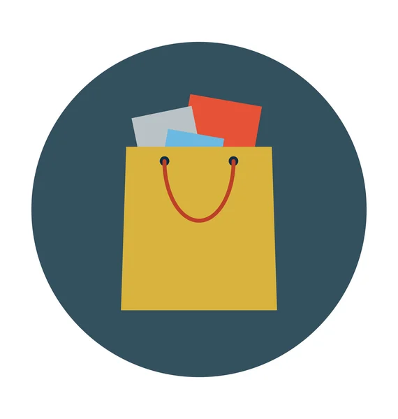 Bolsa de compras Color Vector Icono — Vector de stock