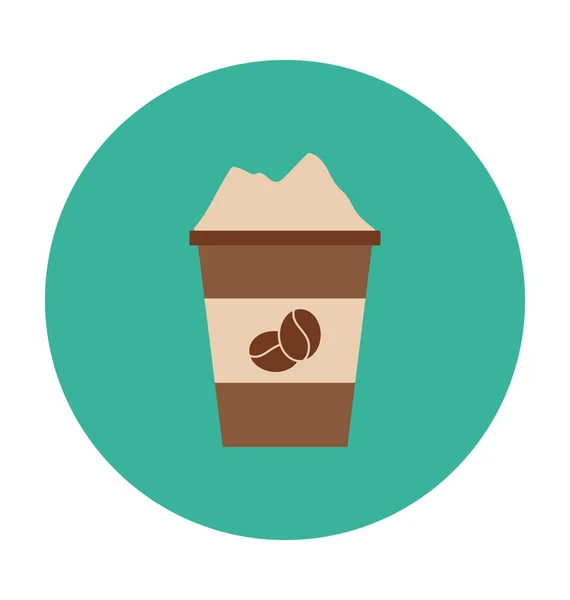 Kaffekopp färgad vektor Icon — Stock vektor