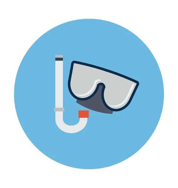 Scuba Mask Colored Vector Icon — Stock Vector