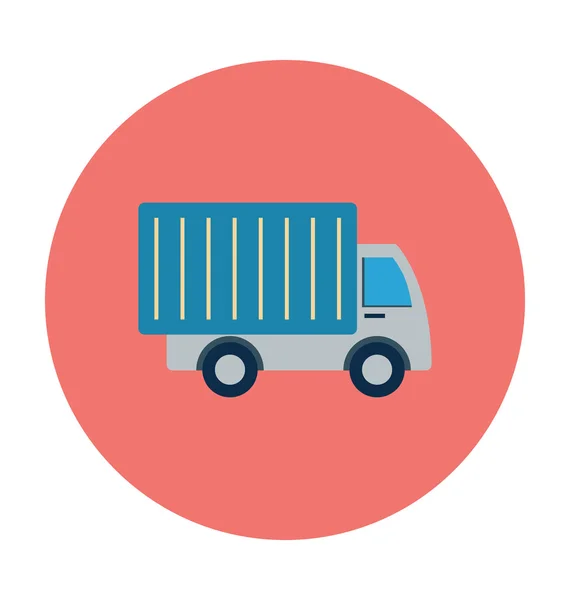 Shipping Van Colored Vector Icon — Stock Vector