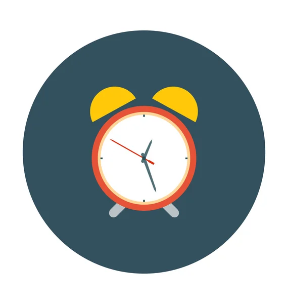 Reloj despertador Vector de color Icono — Vector de stock