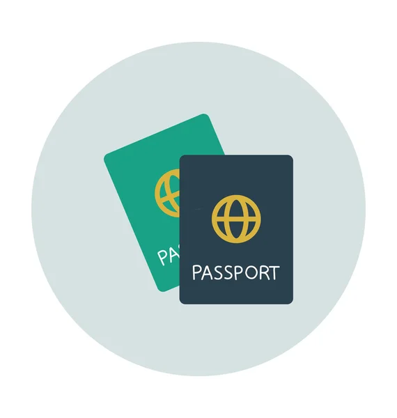 Passport färgad vektor-ikonen — Stock vektor