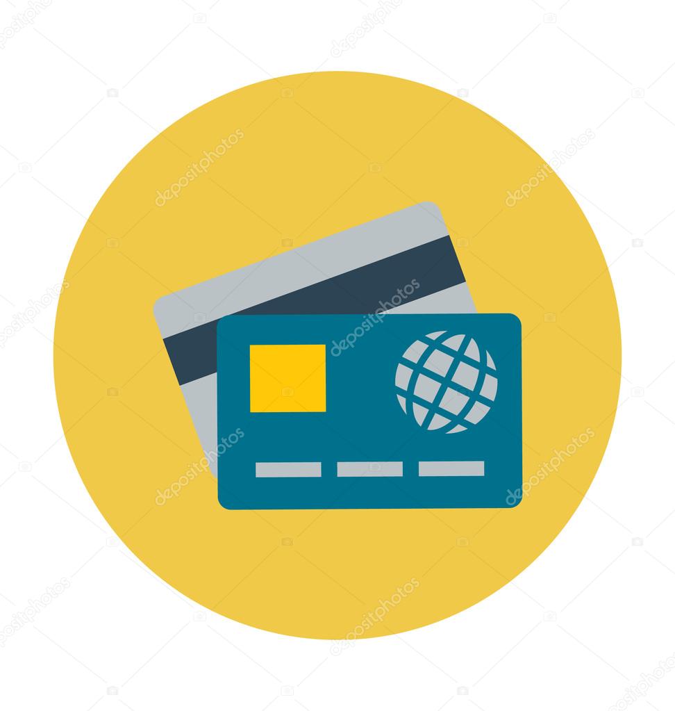 Credit Card Colored Vector Icon