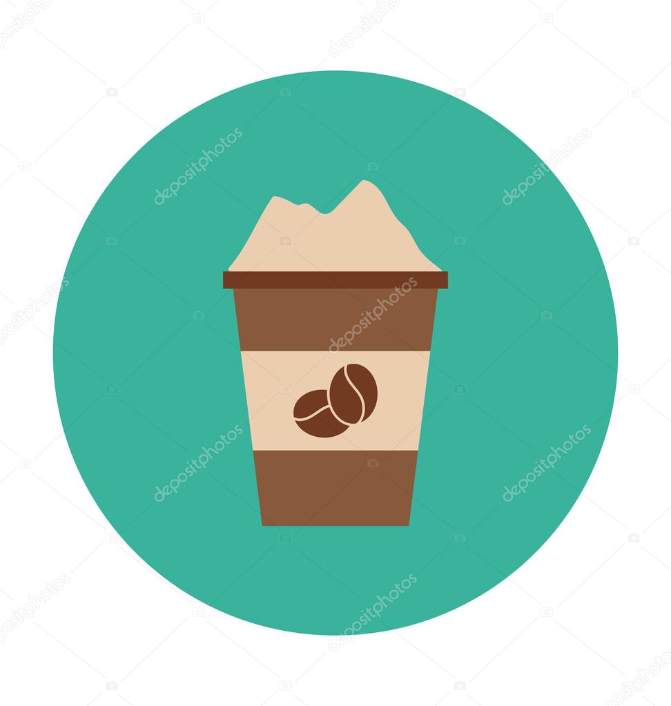 Coffee Cup Colored Vector Icon