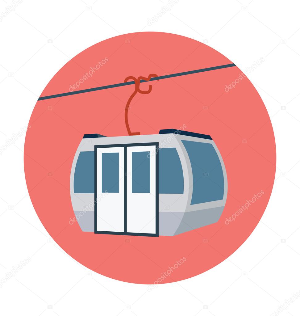 Chairlift Colored Vector Icon