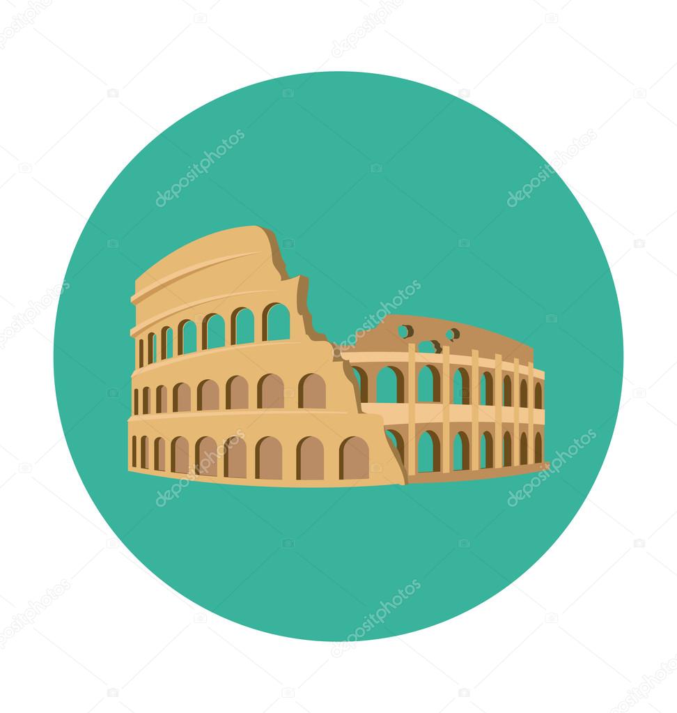 Colosseum Colored Vector Icon