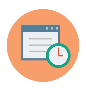 Zaman kavramı vektör çizim renkli