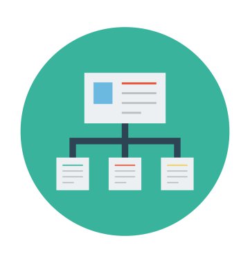 Hiyerarşi vektör çizim renkli