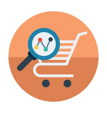 Alışveriş sepeti renkli vektör çizim