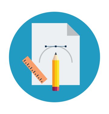 Grafik araçları renkli vektör çizim