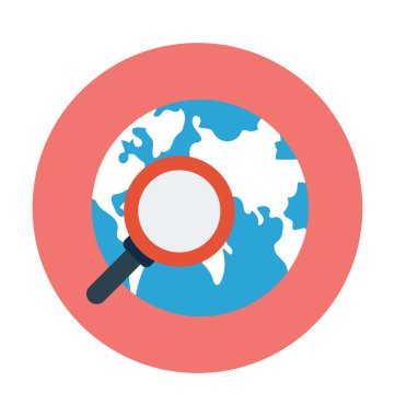 Arama dünya vektör çizim renkli