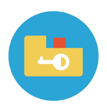 Klasör güvenliği vektör çizim renkli