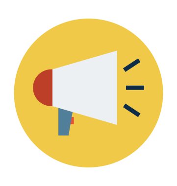 Megafon vektör çizim renkli