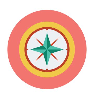 Pusula renkli vektör çizim