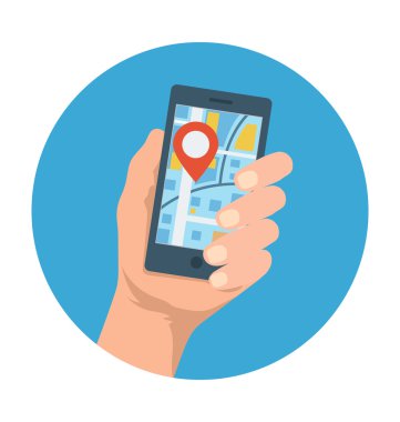 Harita aygıt vektör çizim renkli