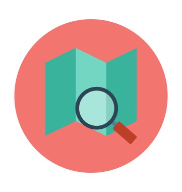 Büyüteç renkli vektör çizim