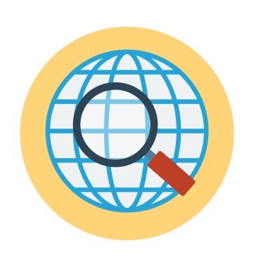 Vektör çizim renkli harita keşfetmek