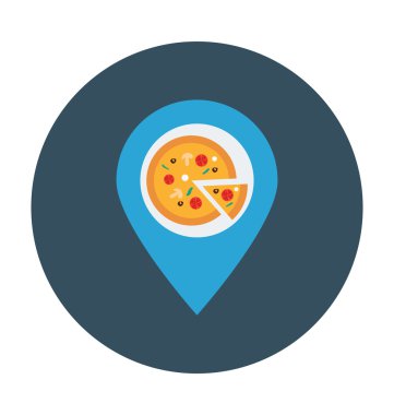 Pizza restoran renkli vektör çizim