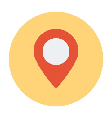 Harita PIN vektör çizim renkli