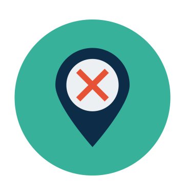 Yanlış yönde vektör çizim renkli