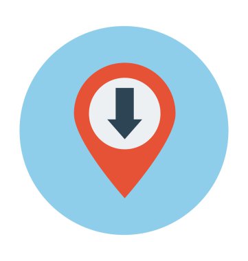 Ok konum vektör çizim renkli