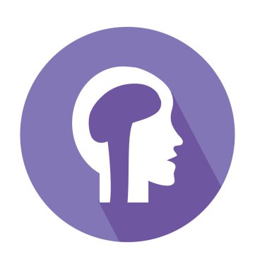 Beyin renkli vektör simgesi