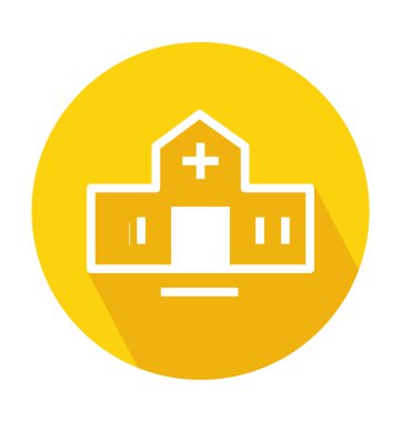 Hastane renkli vektör simgesi