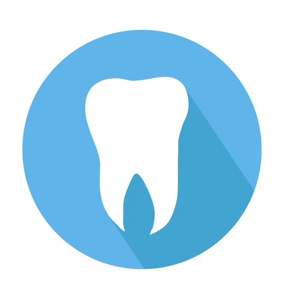 Tooth Colored Vector Icon — Stock Vector