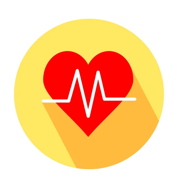 Heart Rate Colored Vector Icon — Stock Vector