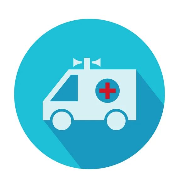 Ambulancia icono de vector de color — Vector de stock