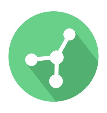 Molekül renkli vektör simgesi