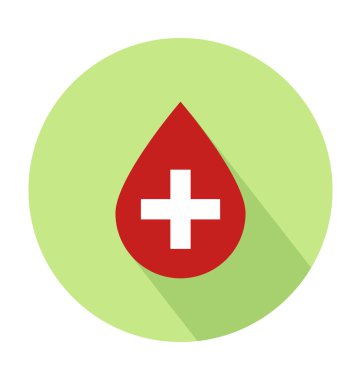 Kan yardım renkli vektör simgesi