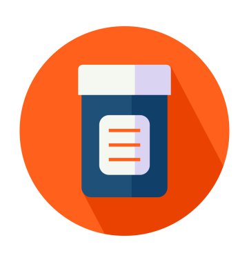 Tıp kavanoz renkli vektör simgesi