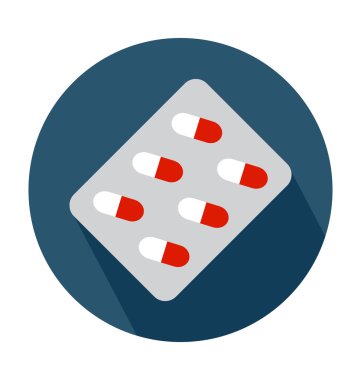 Kapsül renkli vektör simgesi