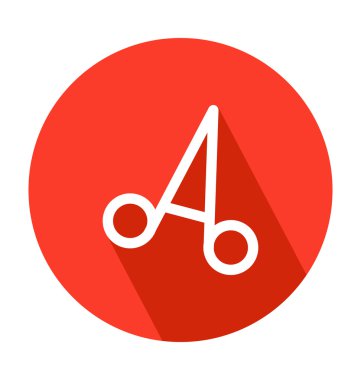 Makas renkli vektör simgesi