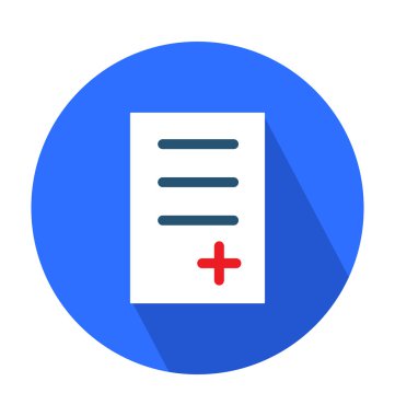 Tıbbi rapor renkli vektör simgesi