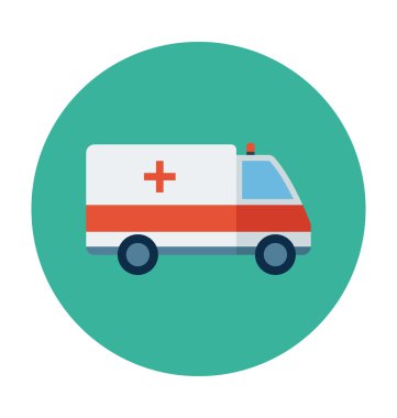 ambulans renkli vektör simgesi