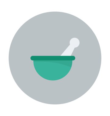 Harç havaneli renkli vektör simgesi