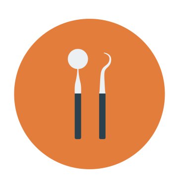 Diş pense renkli vektör simgesi