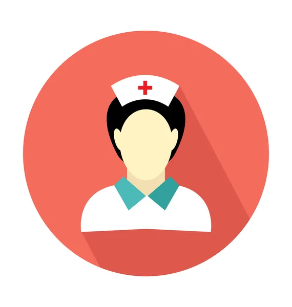 Sjuksköterska färgad vektor Icon — Stock vektor