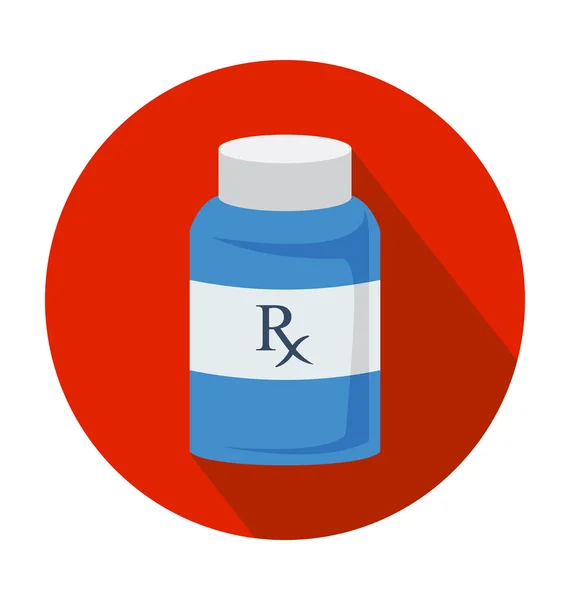 Icône vectorielle colorée de bouteille de médicament — Image vectorielle