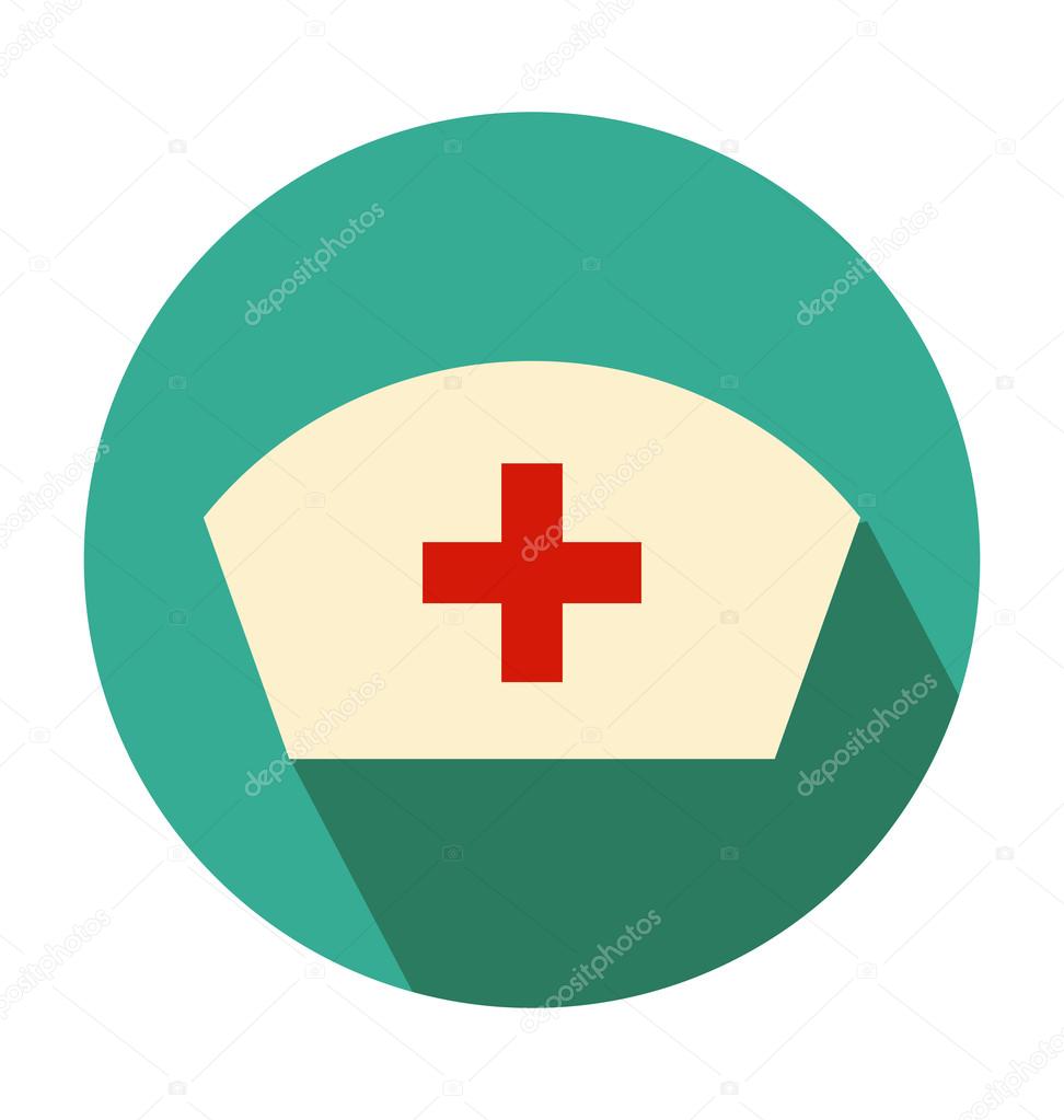Nurse Hat Colored Vector Icon