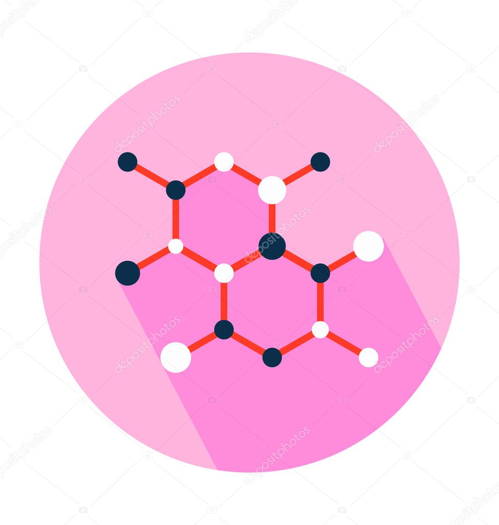 Molecule Colored Vector Icon