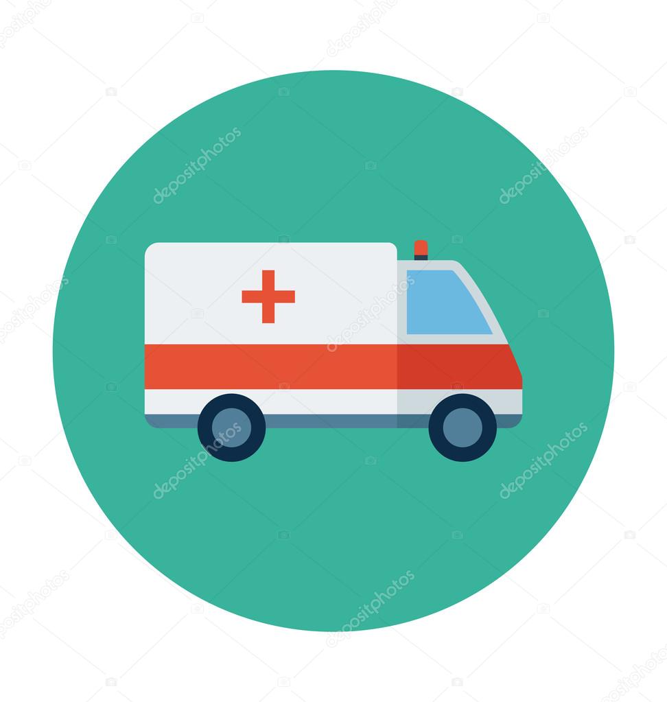 Ambulance Colored Vector Icon