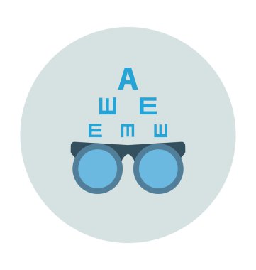 Snellen grafik renkli vektör simgesi