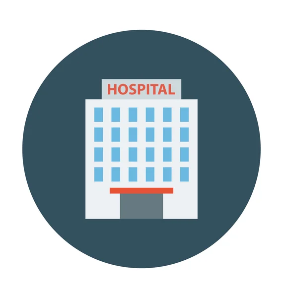 Sjukhuset färgad vektor Icon — Stock vektor