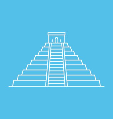 Chichen Itaz vektör çizim renkli