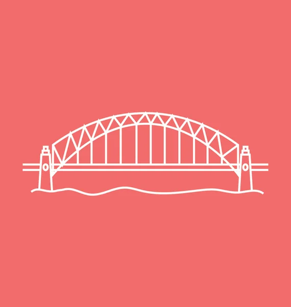 Sydney Harbour Bridge colorato illustrazione vettoriale — Vettoriale Stock