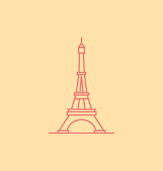 Illustration vectorielle colorée Tour Eiffel — Image vectorielle