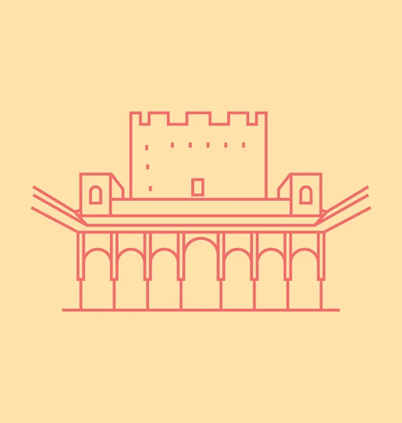 Alhambra colorido Vector Ilustração — Vetor de Stock